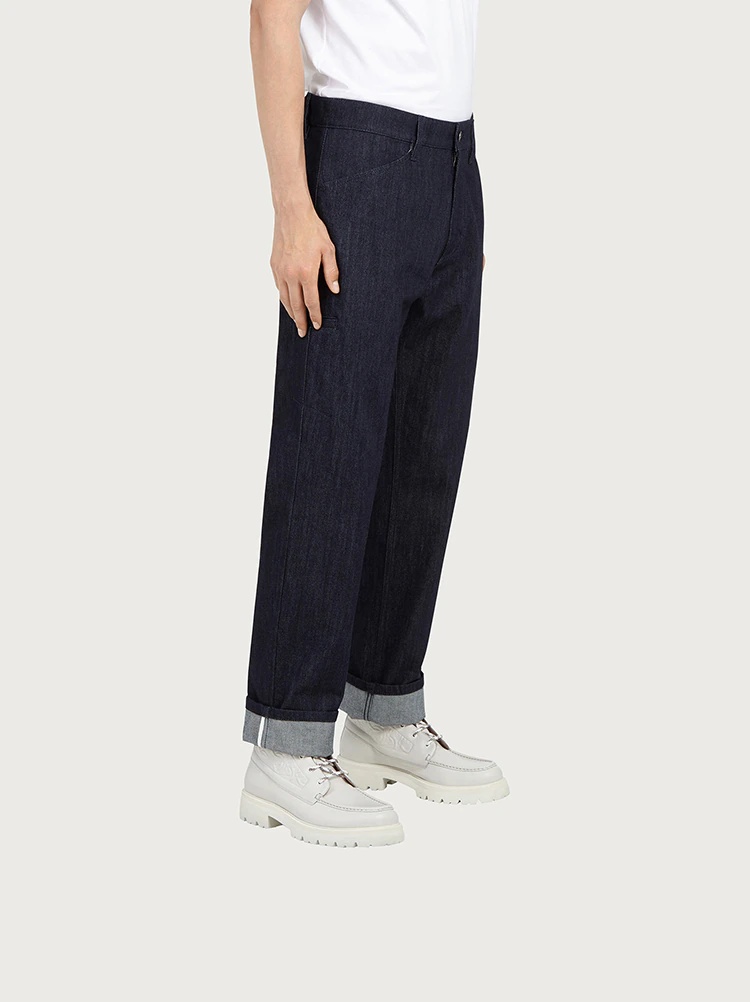 DENIM CARGO PANTS - 5