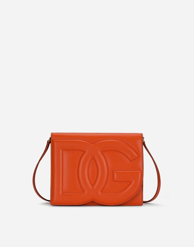 Calfskin crossbody bag with logo - 1