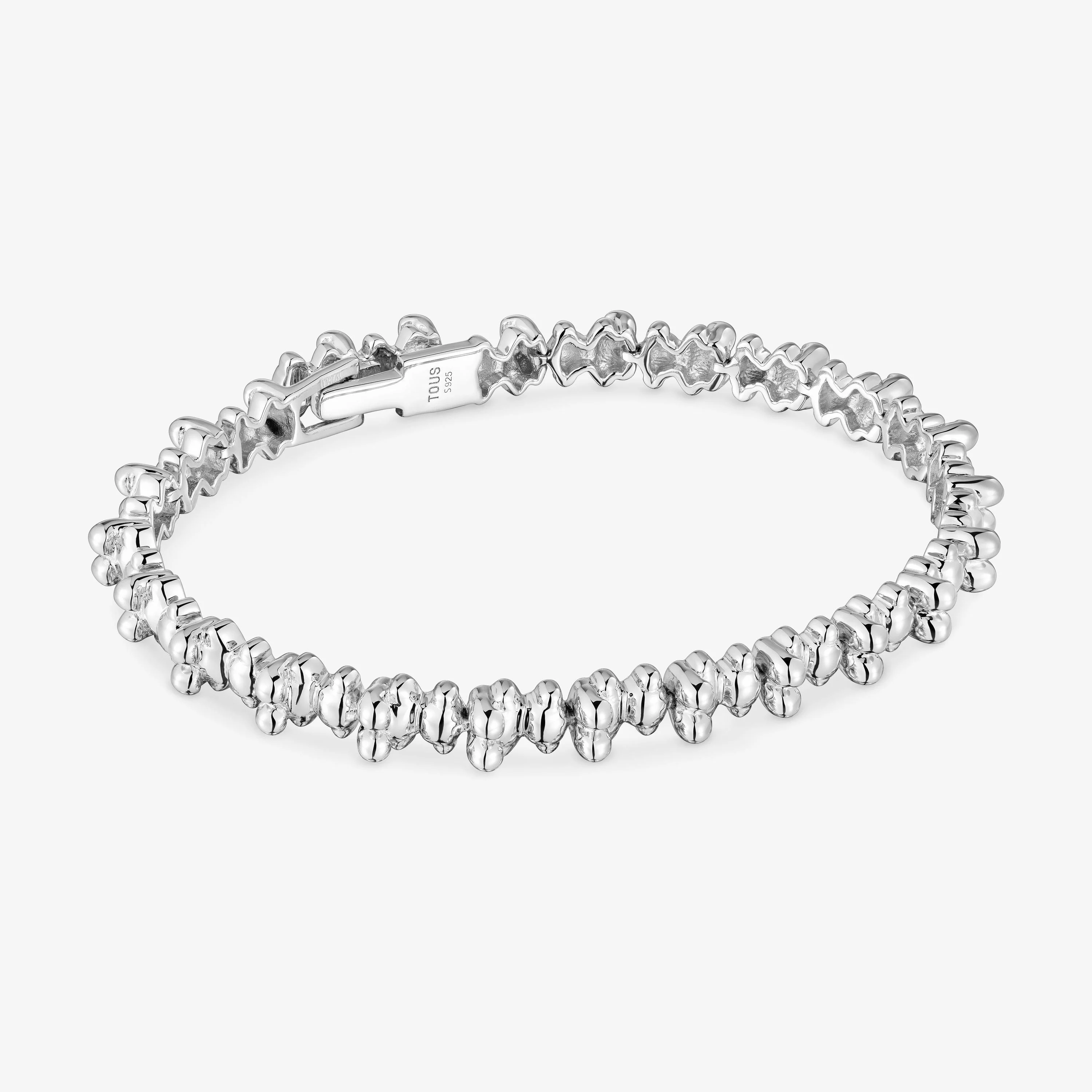 Silver chain Bracelet with bear motifs Bold Bear - 1