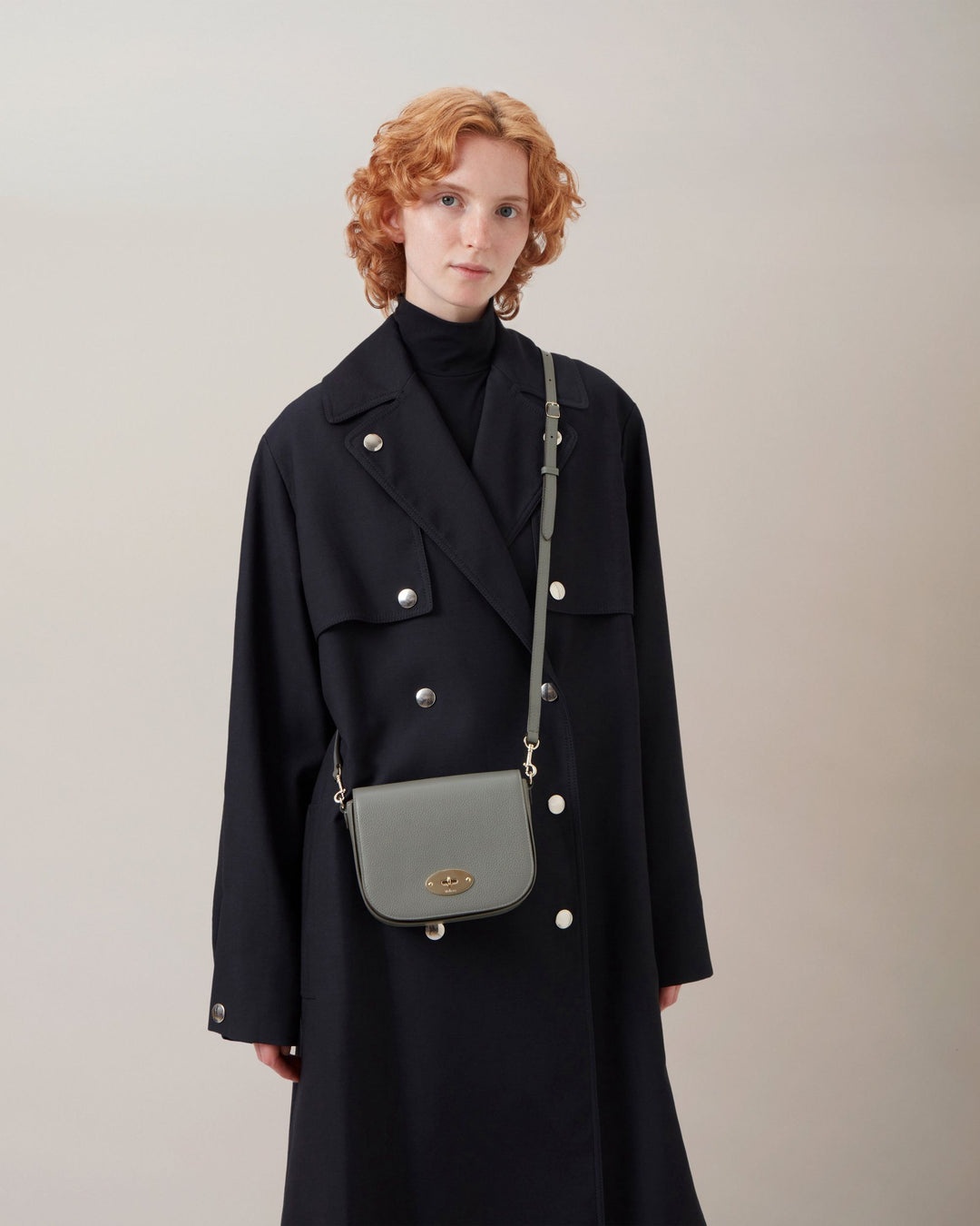 Mulberry Small Darley Satchel Small Classic Grain Charcoal club21 REVERSIBLE