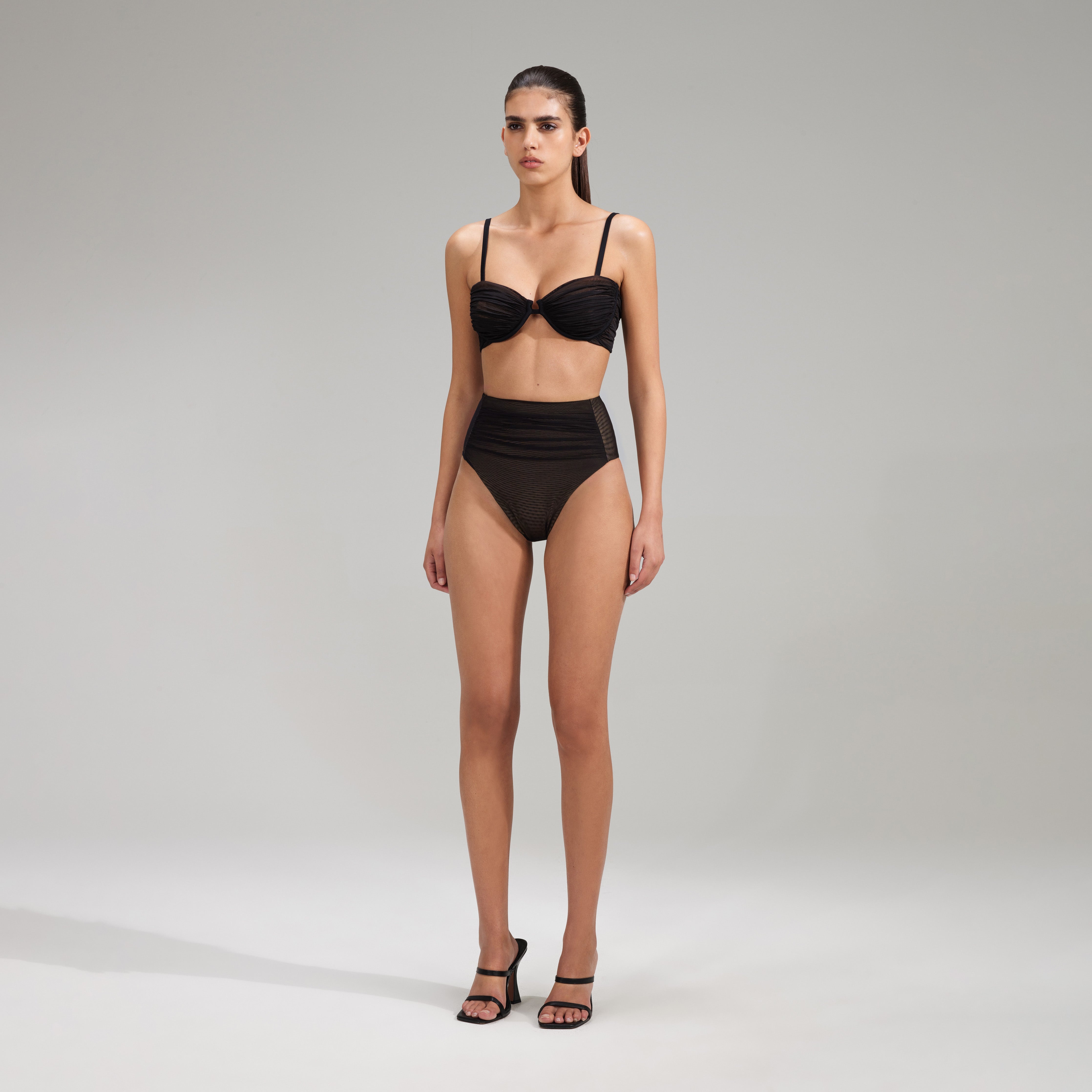 Black High Cut Bikini Brief - 2