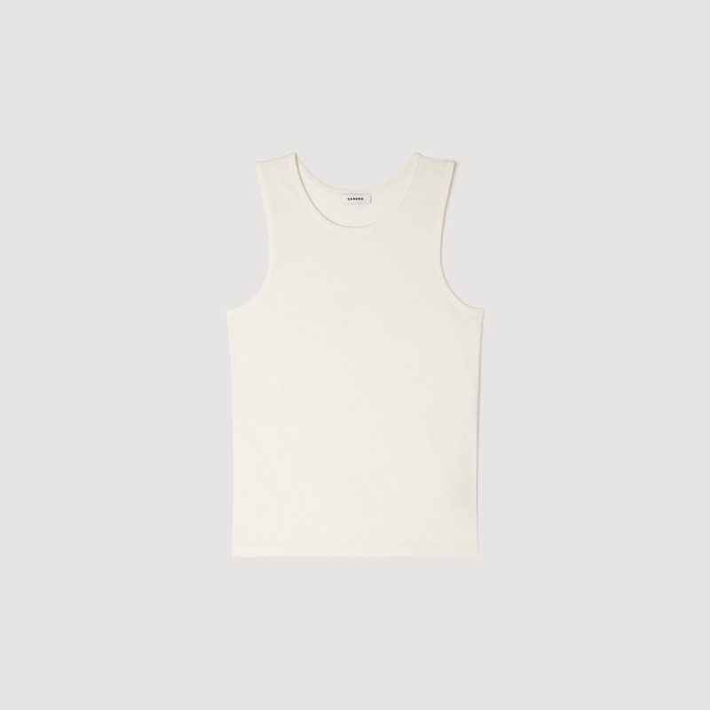 KNIT CREW NECK VEST TOP 1