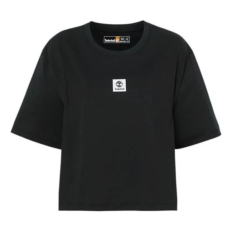 (WMNS) Timberland Logo T-Shirt 'Black' A5RZX-001 - 1