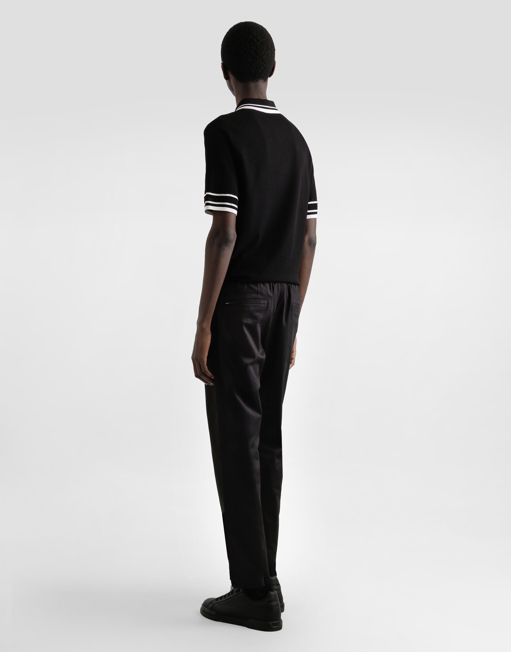 Silk piqué polo shirt - 3