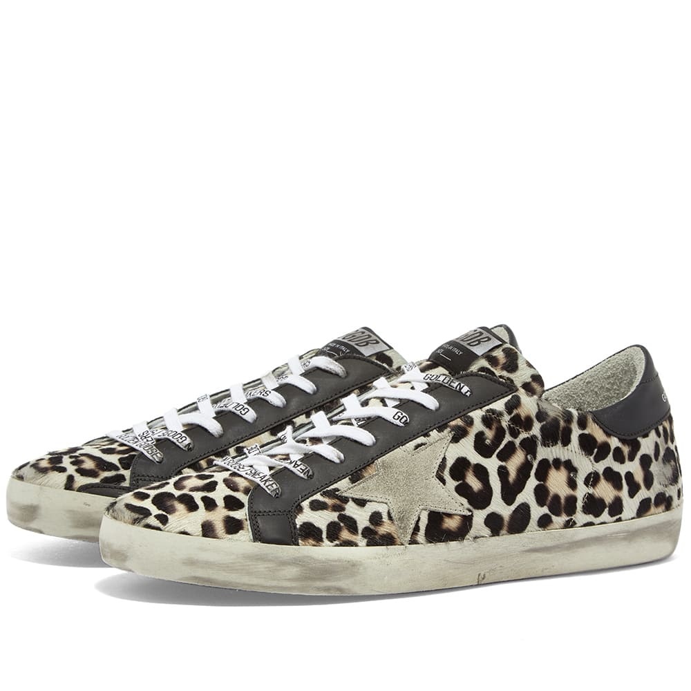 Golden Goose Superstar Leopard Horsy Leather Heel Sneaker - 1