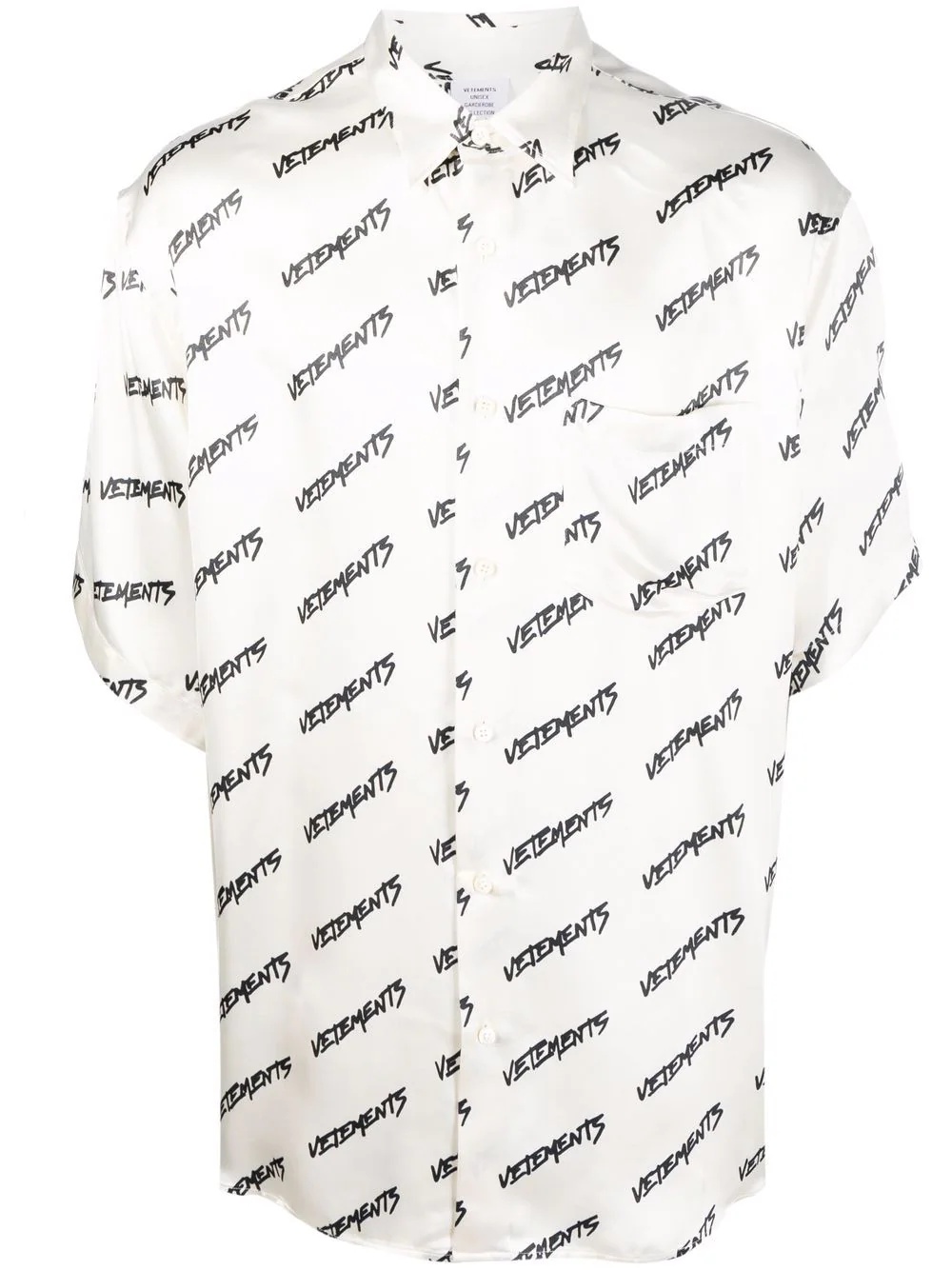 logo-print short-sleeved shirt - 1