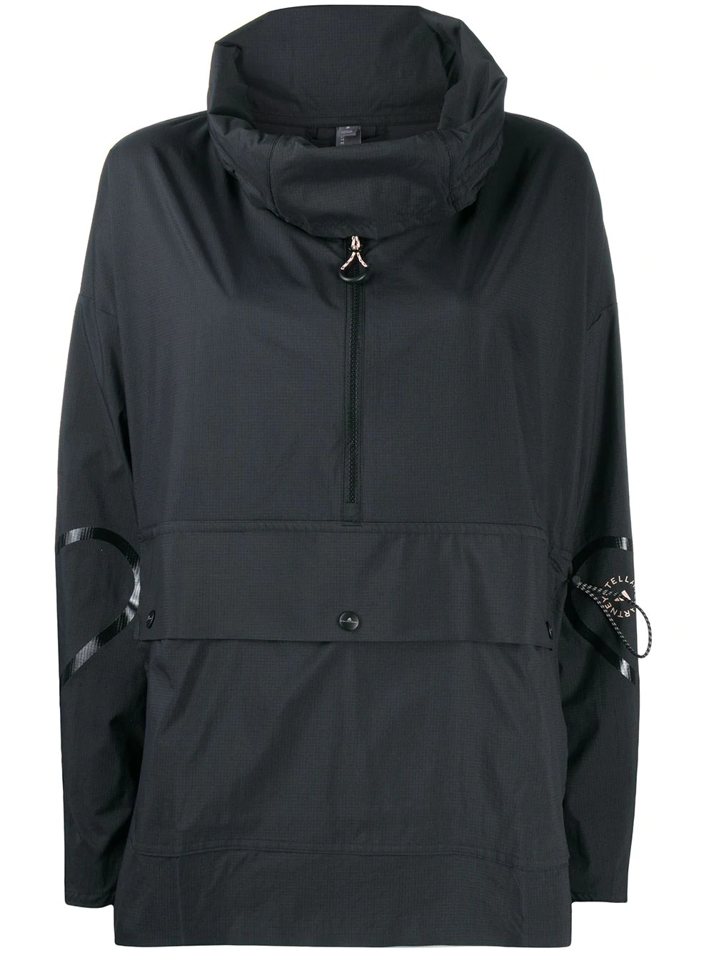 half-zip mid-length jacket - 1