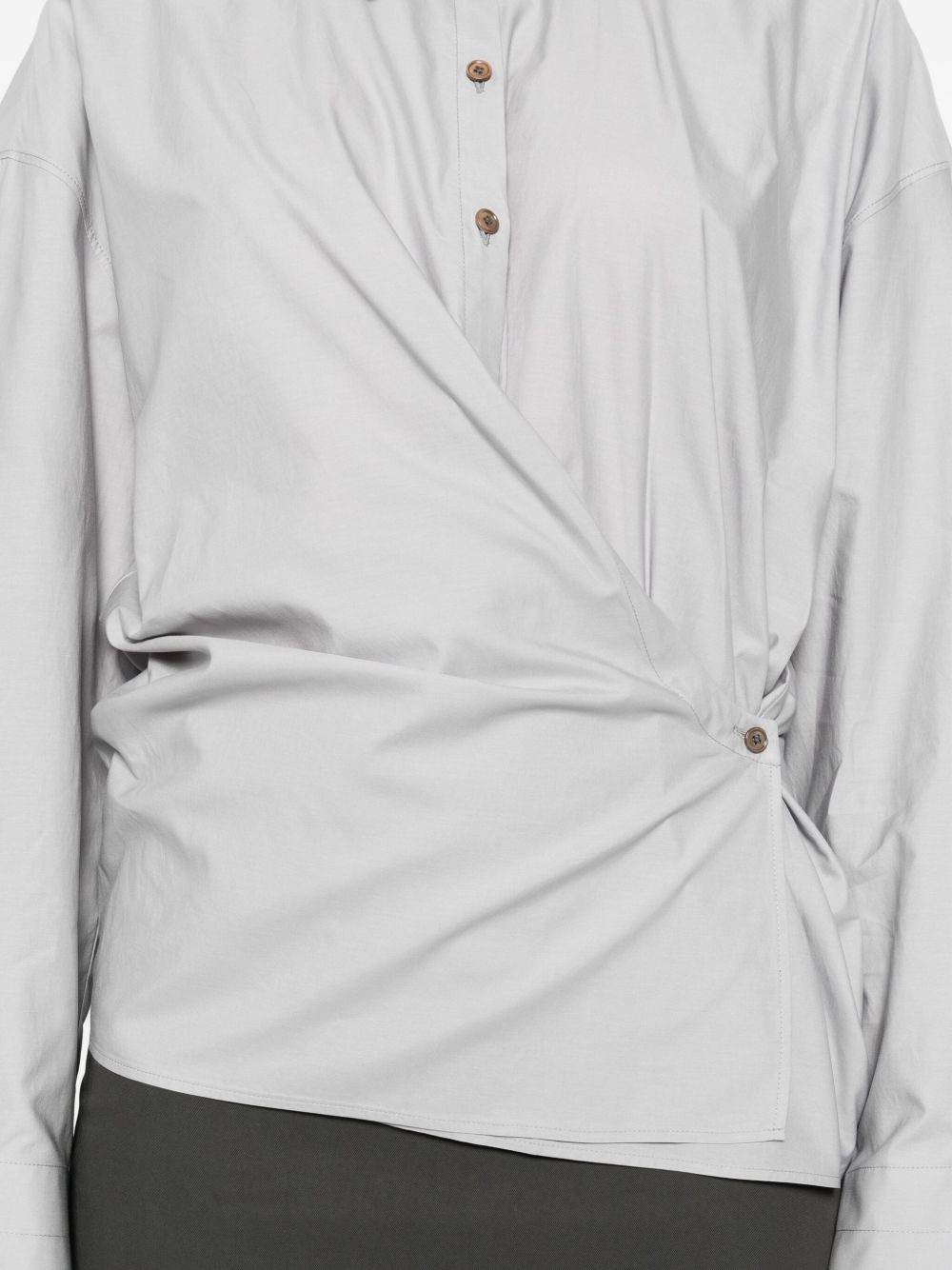 classic-collar twisted shirt - 5