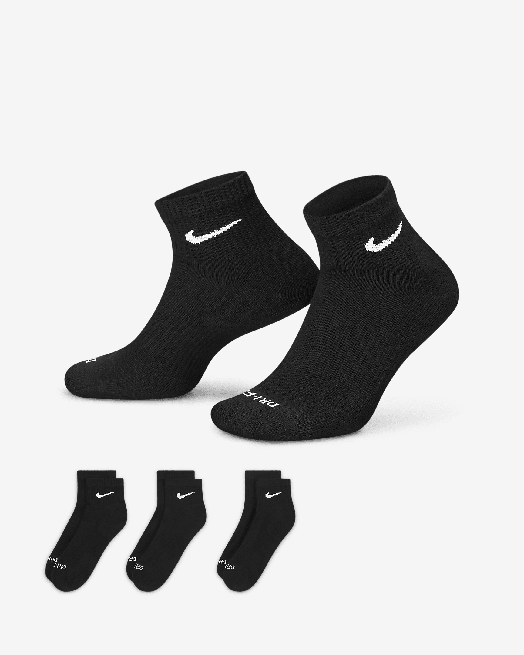 Nike Everyday Plus Cushioned Training Ankle Socks (3 Pairs) - 1