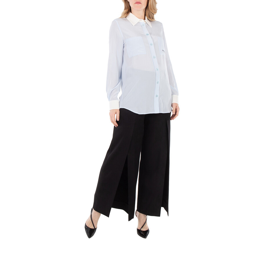 Burberry Anette Contrast Trim Silk Shirt - 3