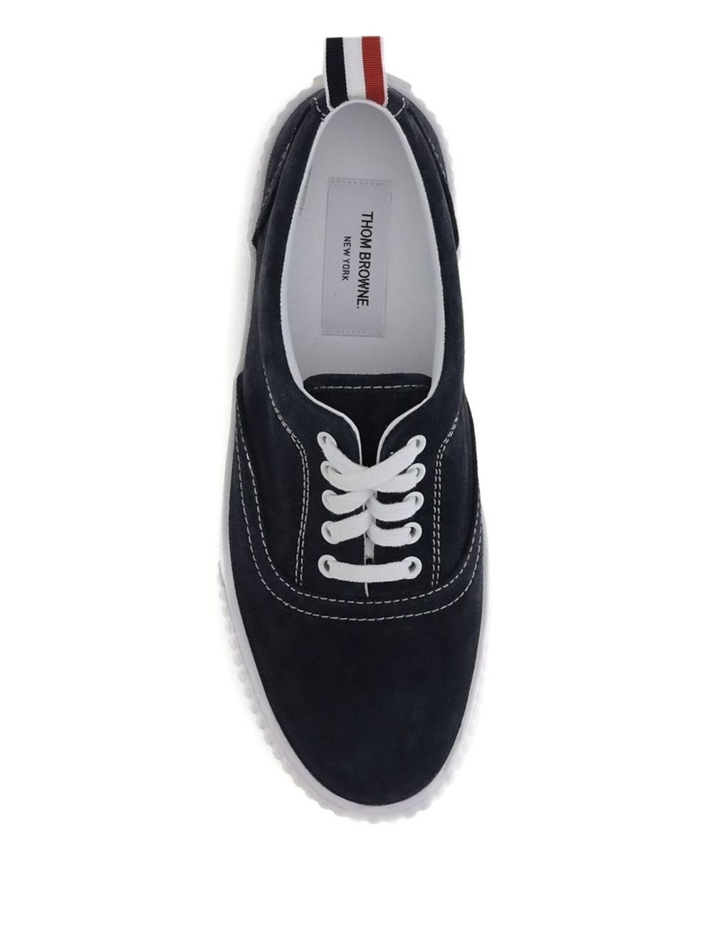 lace-up suede sneakers - 3