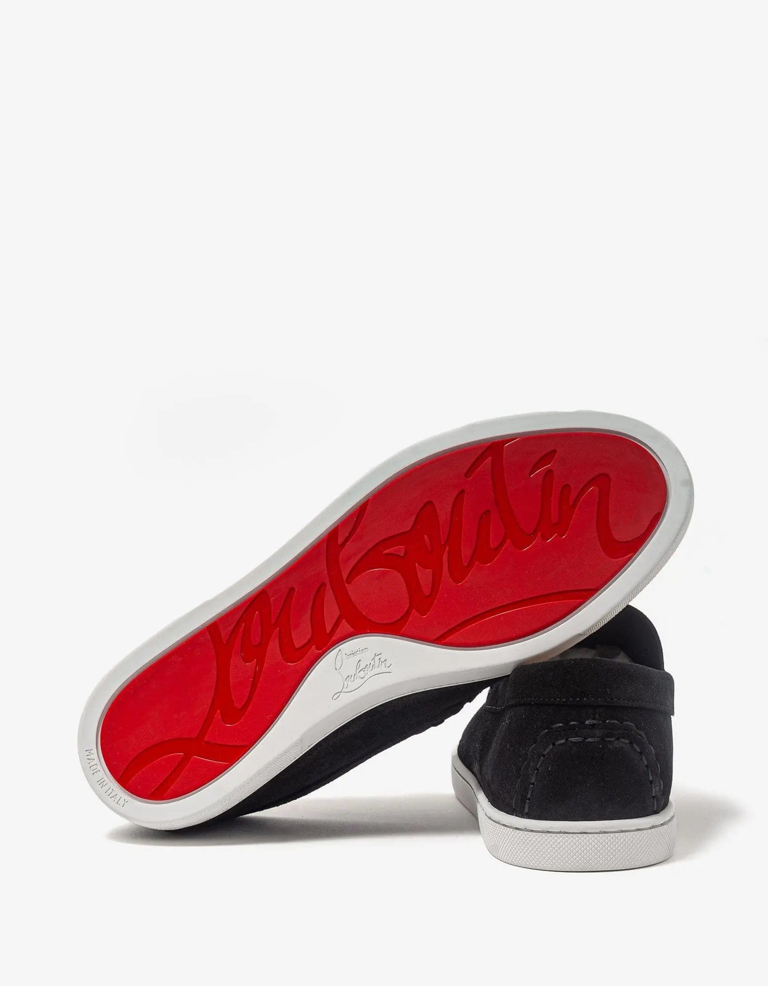 Christian Louboutin Varsiboat Black Suede Boat Shoes - 3