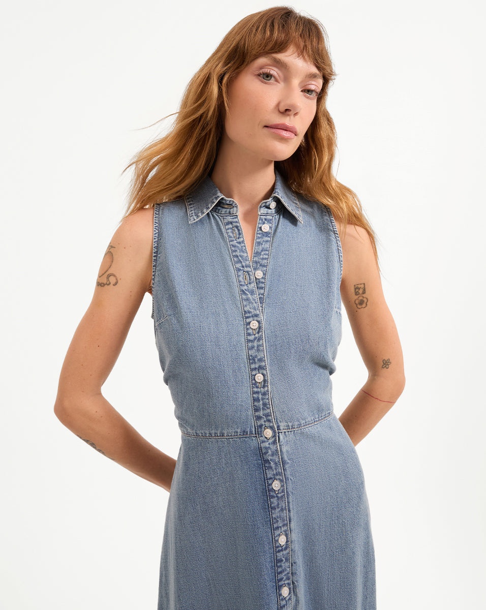 FULLER DENIM MIDI DRESS - 3