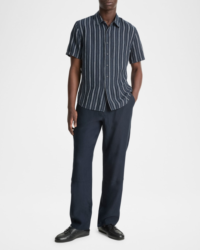 Vince Men's Classic Striped Sport Shirt outlook