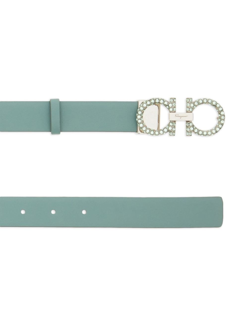 Gancini-buckle leather belt - 2