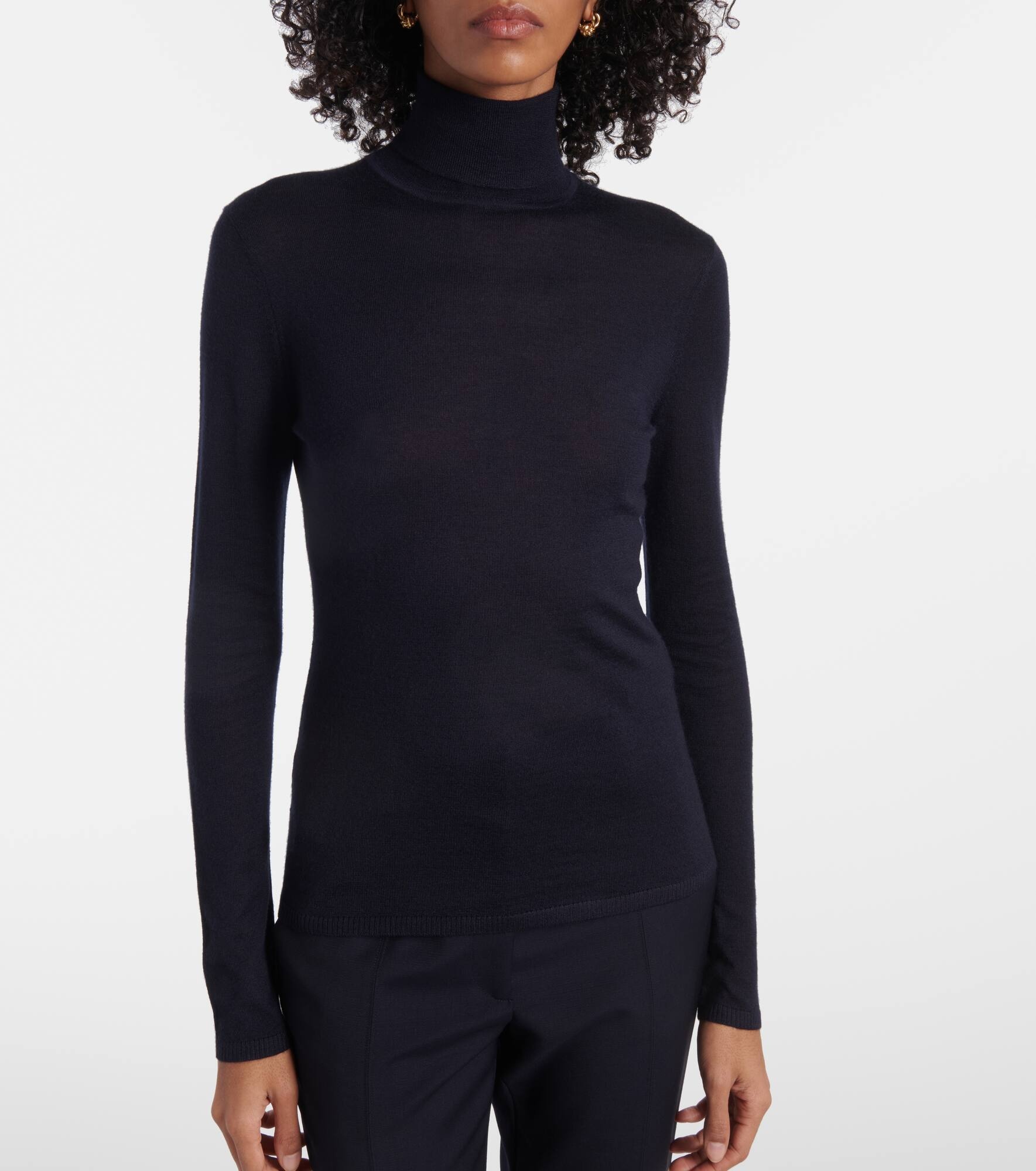 Costa cashmere and silk turtleneck top - 5