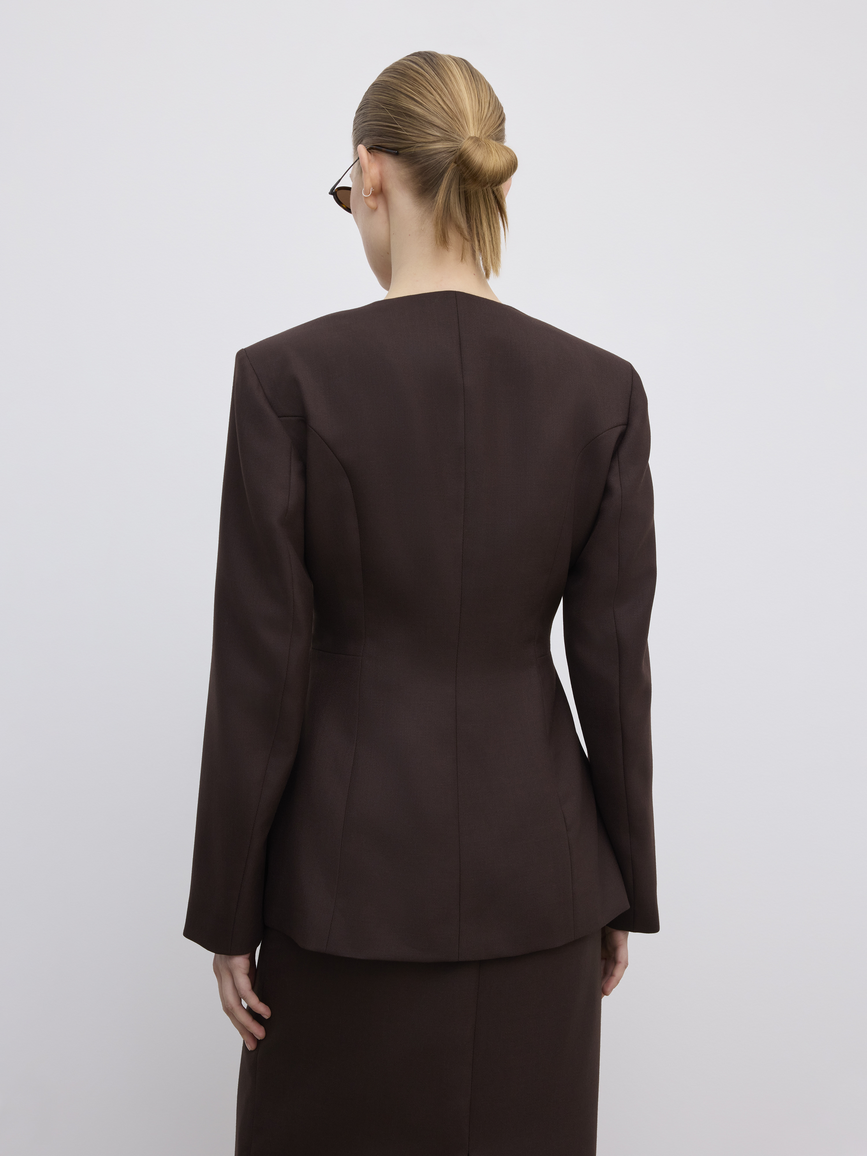 Collarless Blazer - 4