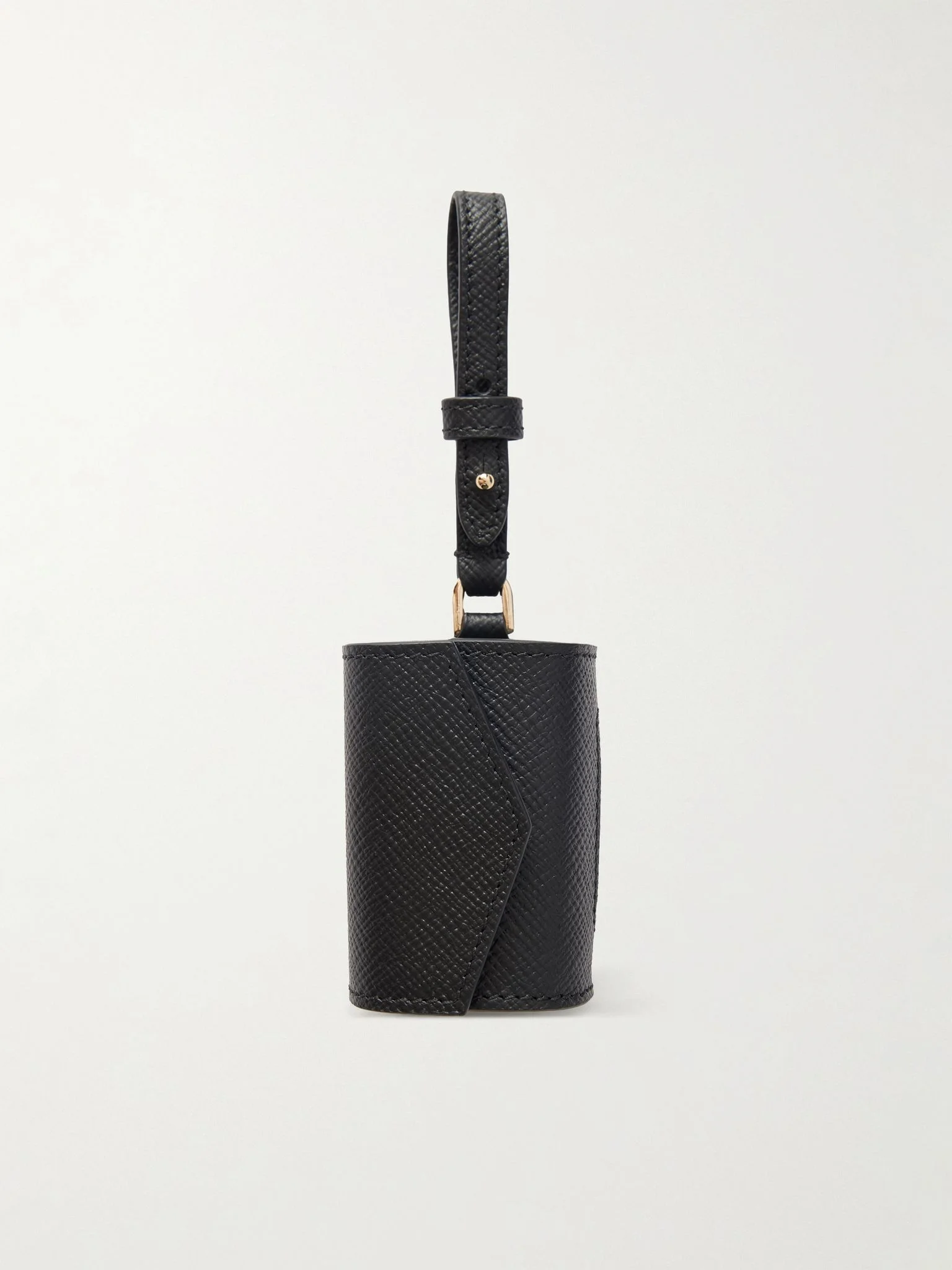 Panama leather pet waste bag holder Black - 1