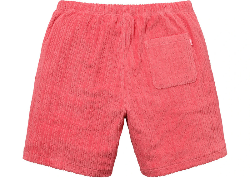 Supreme Supreme Cable Knit Terry Short Pink outlook