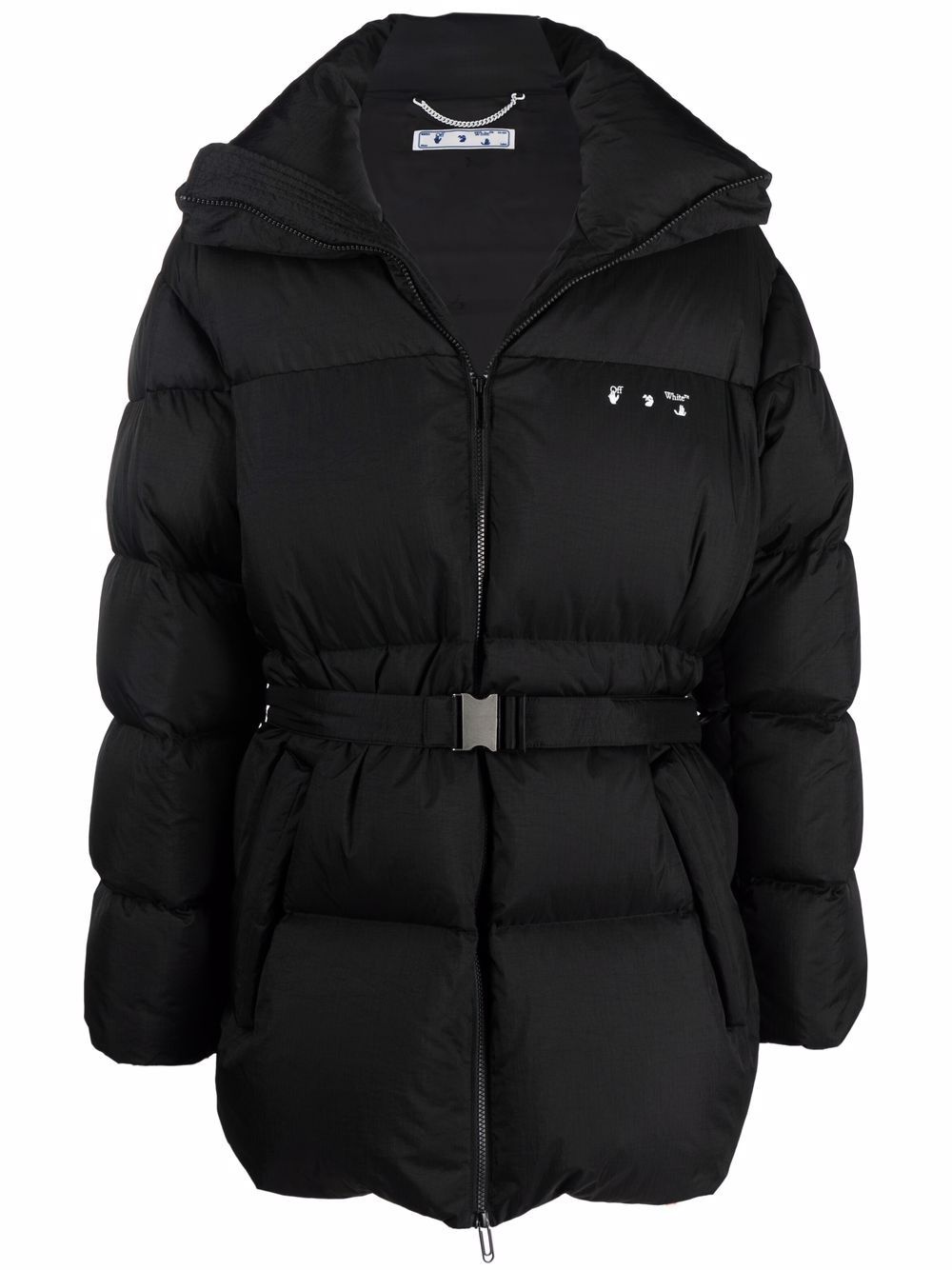 Hands Off belted puffer down jacket - 1