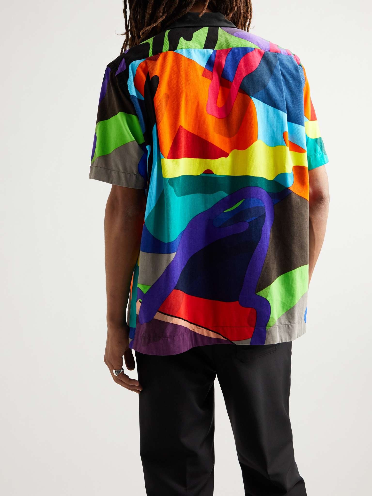 + KAWS Camp-Collar Printed Cotton-Corduroy Shirt - 4