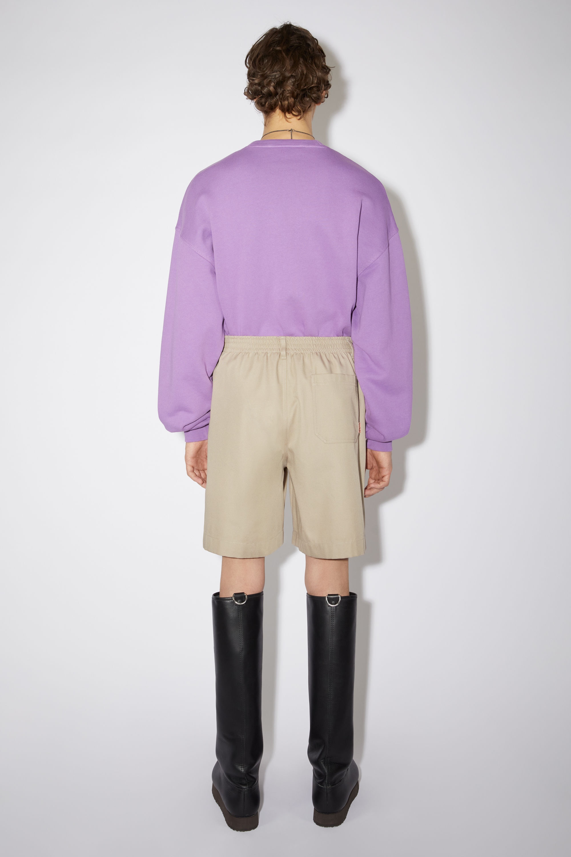 Casual shorts - Cold beige - 3