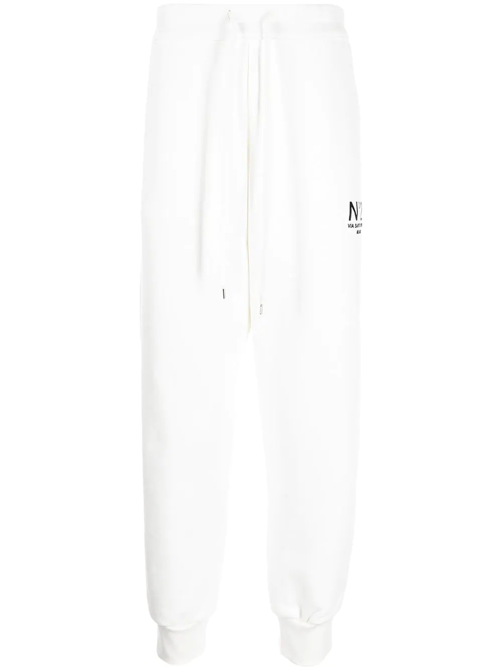 logo-print cotton track pants - 1