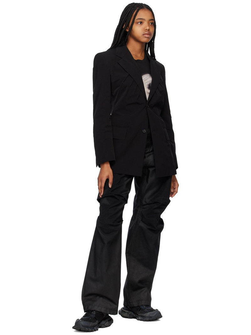 We11done Black Gathered Blazer outlook