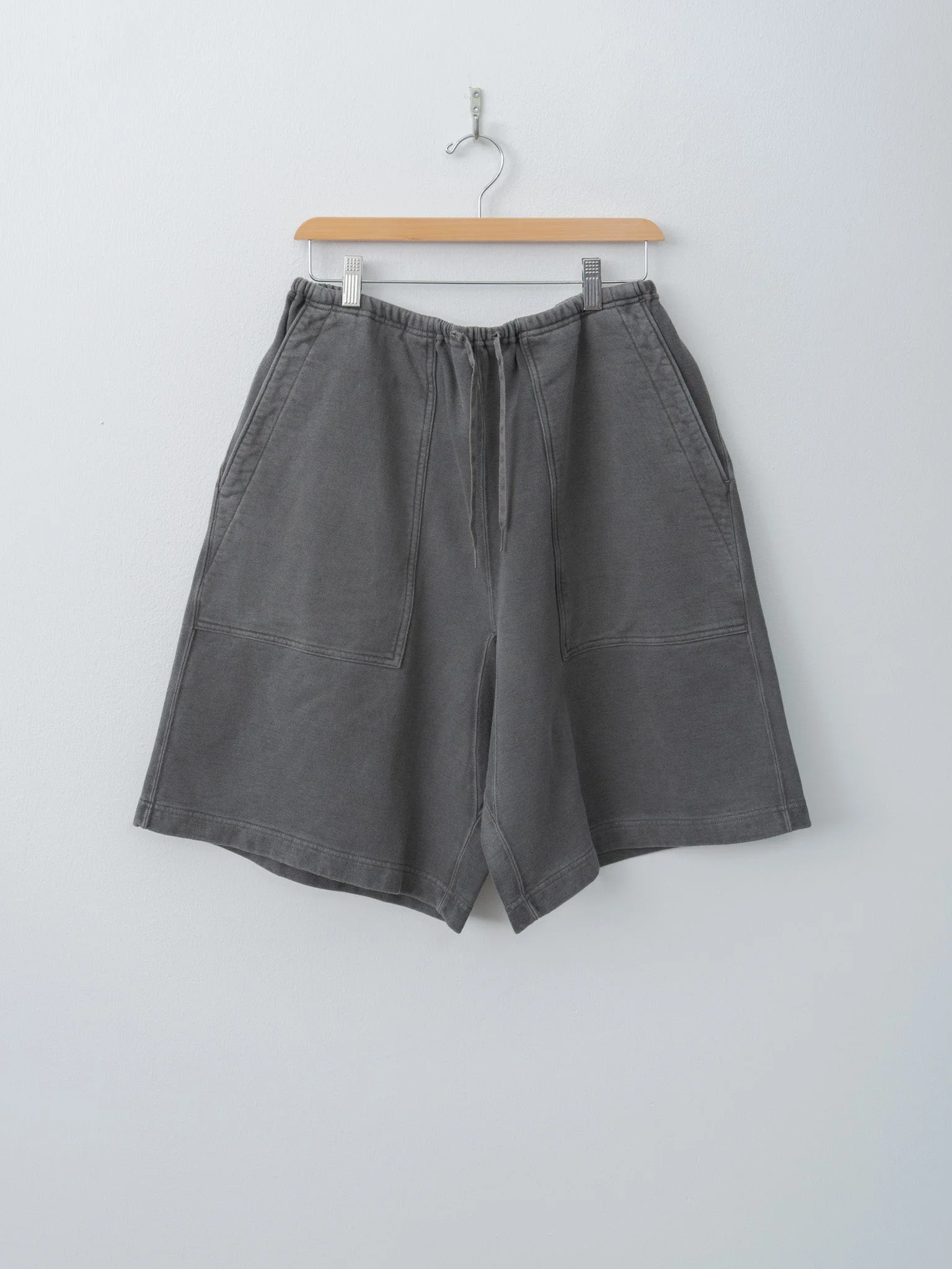 Light Sweat Fatigue Shorts - Black Pigment Over Dye - 1