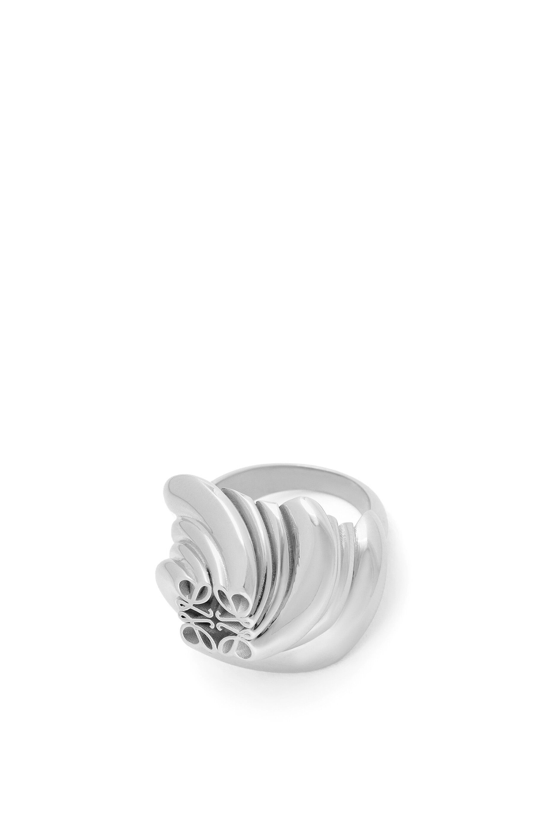 Twisted Anagram signet ring in sterling silver - 1