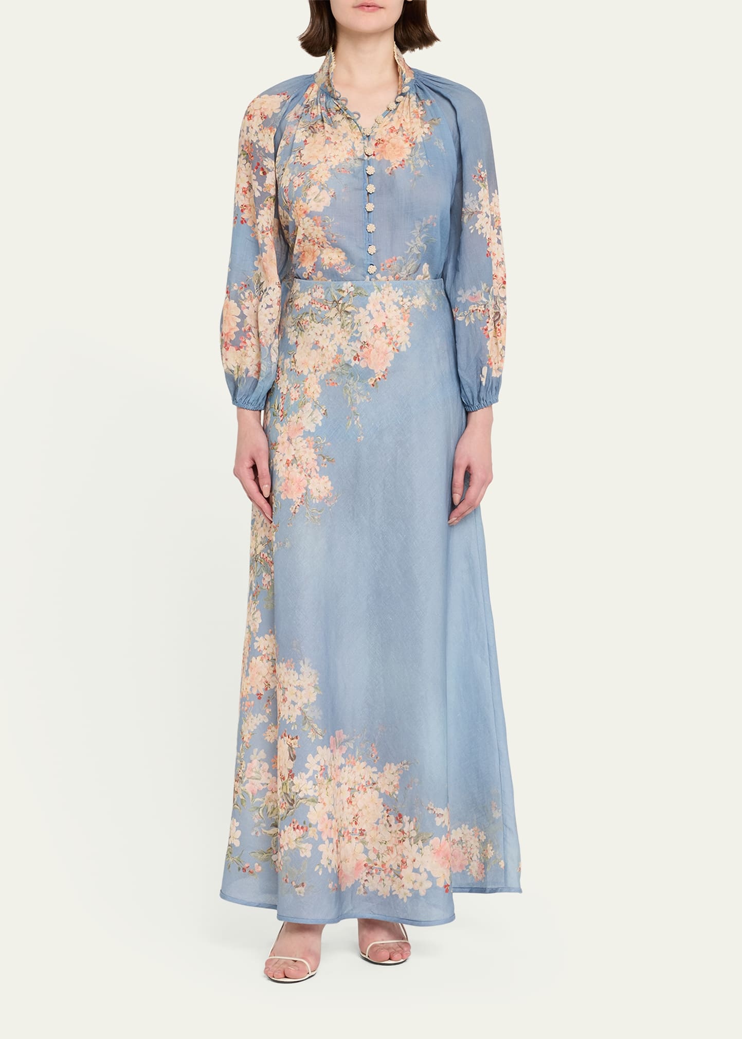Cascadian Floral Billow Blouse - 2