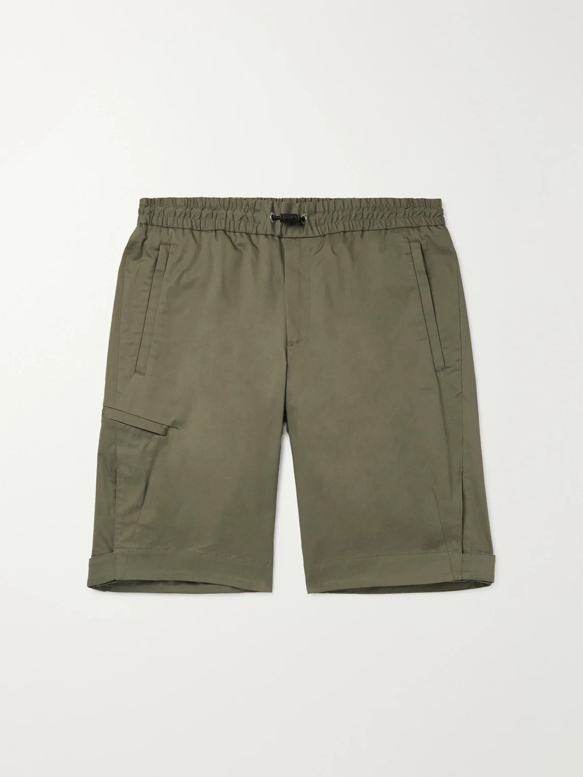 Straight-Leg Cotton-Blend Gabardine Shorts - 1