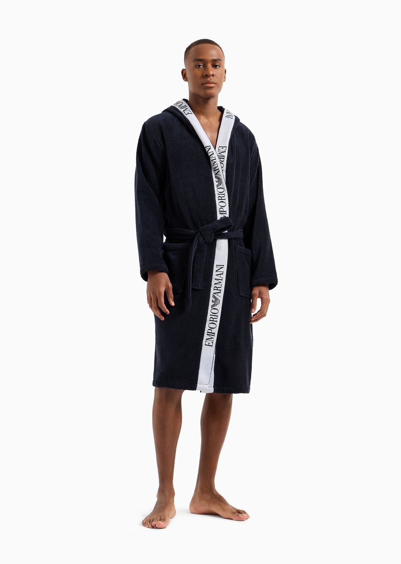 Terrycloth bathrobe with Logotape band - 2