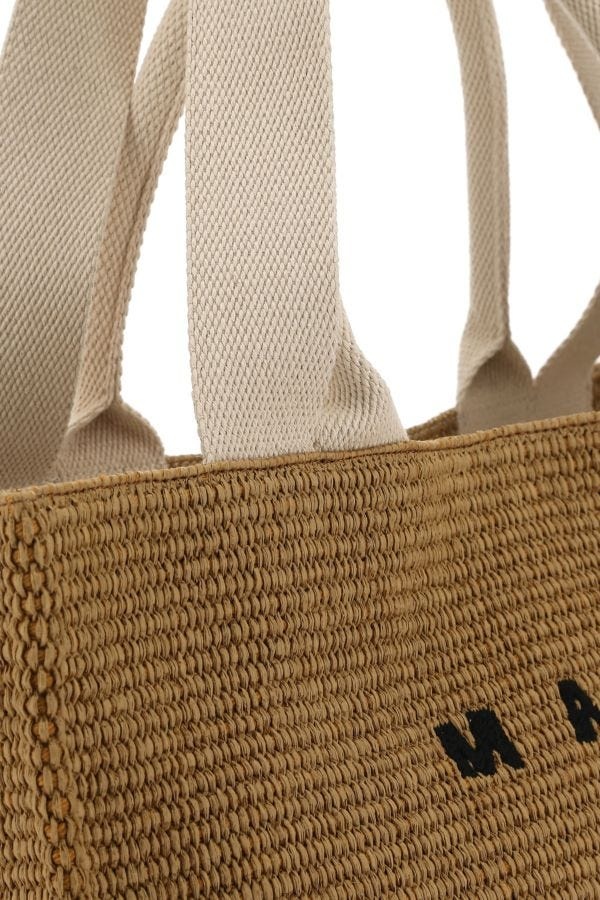 Biscuit raffia shopping bag - 4