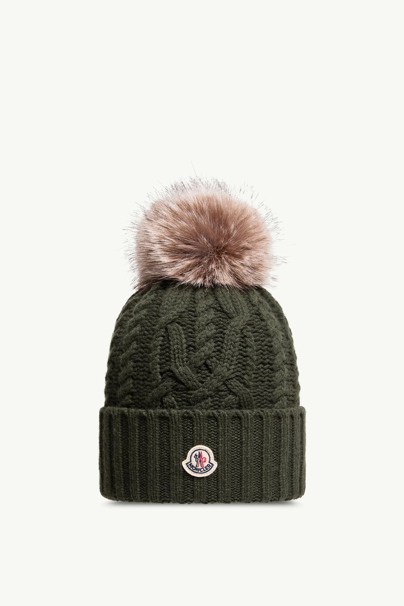 Wool & Cashmere Blend Beanie with Pom Pom - 1