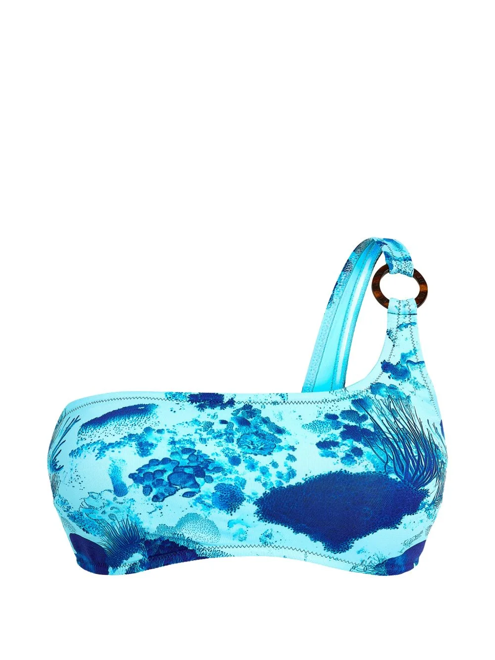 asymmetrical ring bikini top - 1