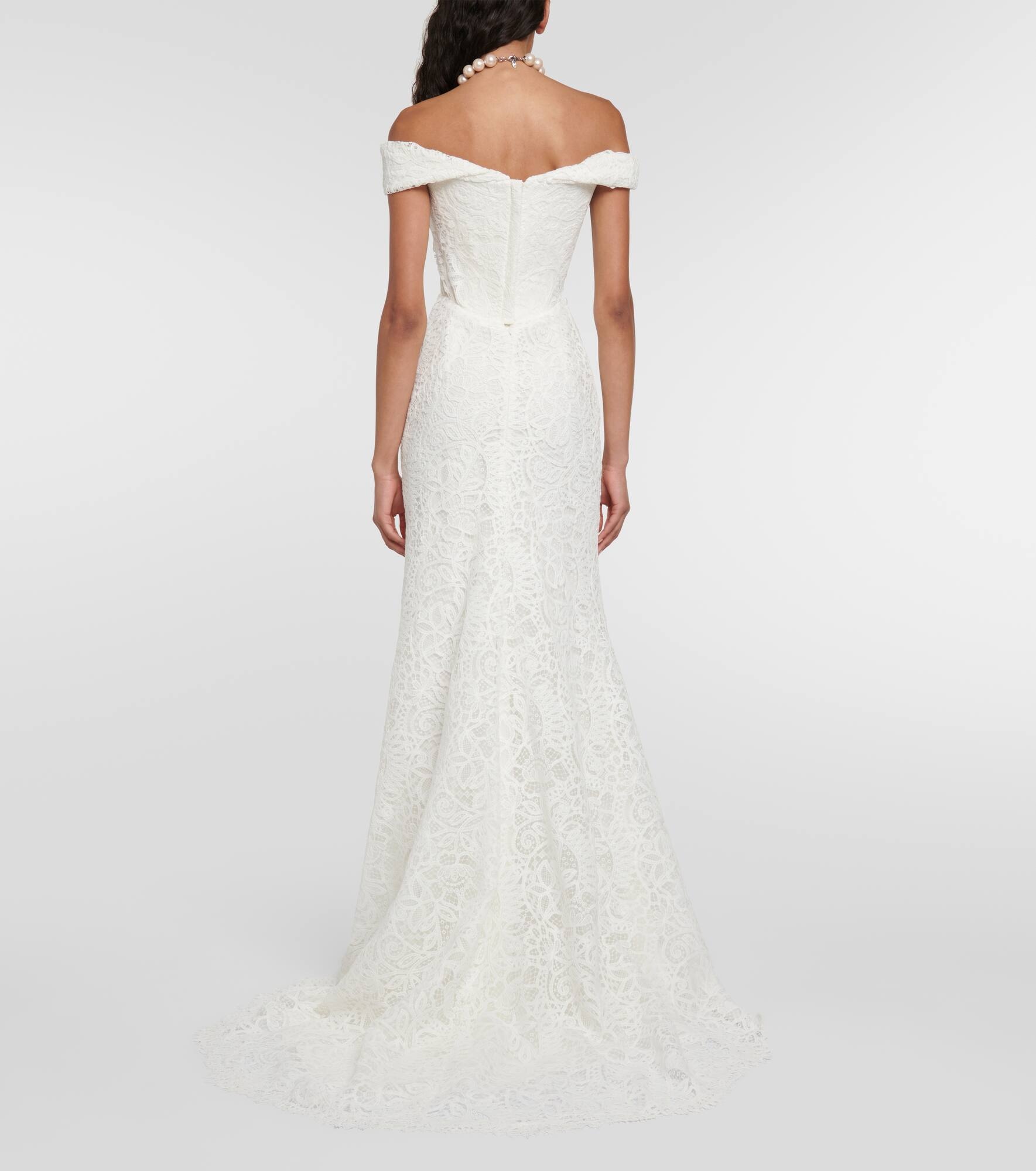 Bridal Nova Cora off-shoulder lace gown - 3