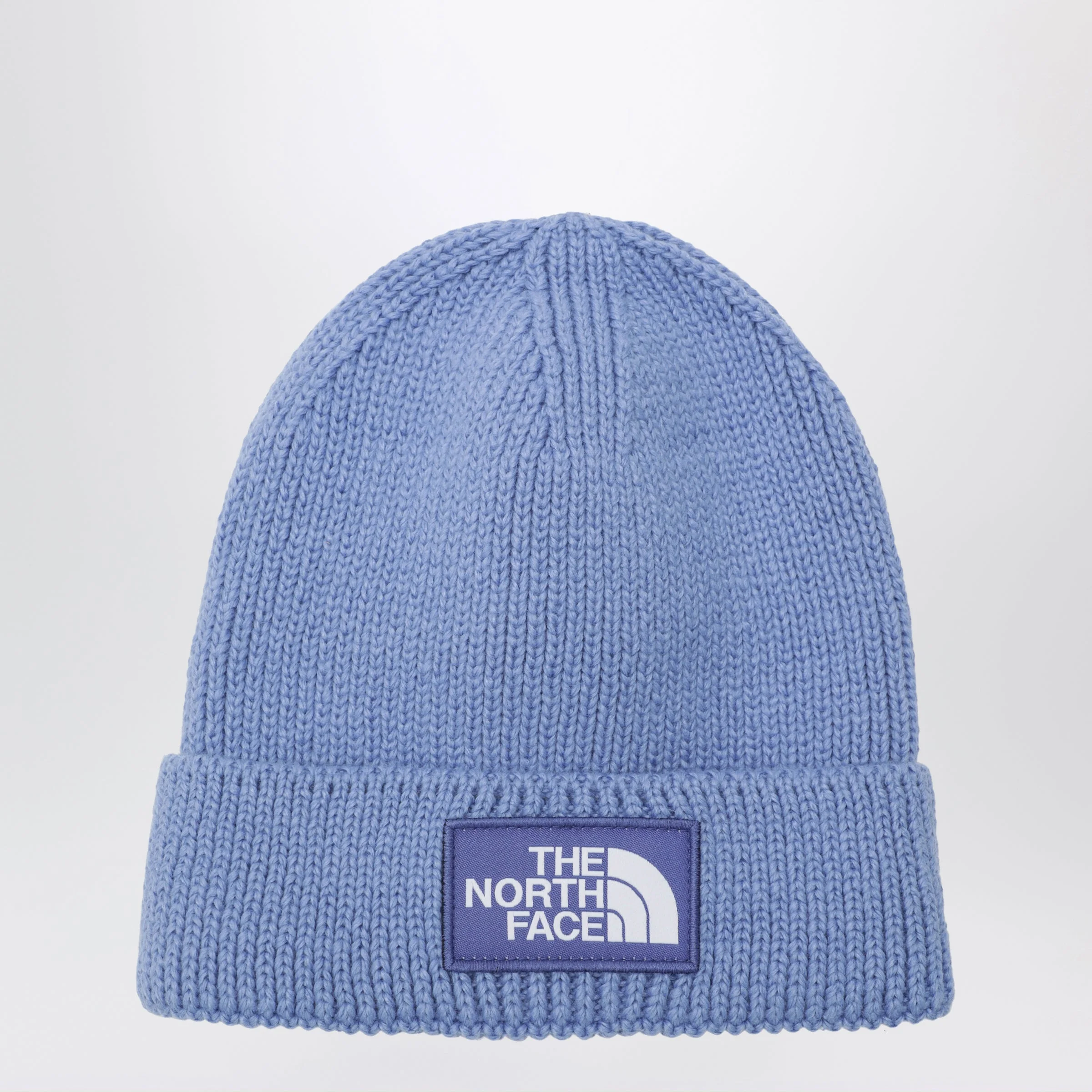 Indigo beanie with logo patch - 1