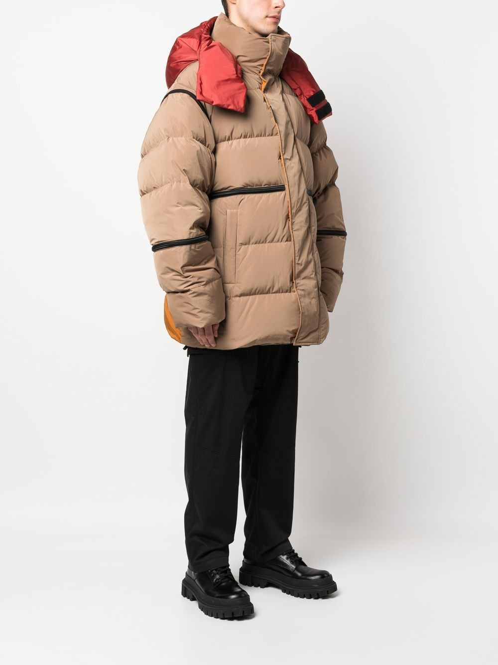 padded-panel coat - 3