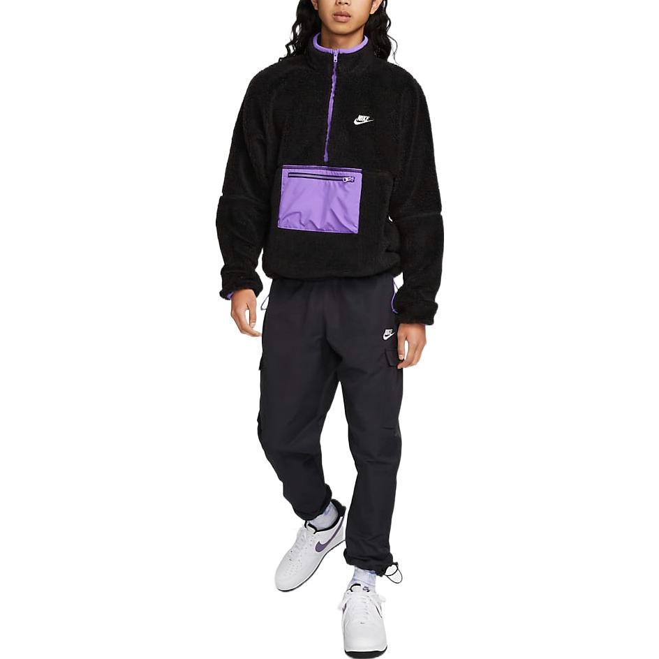 Nike Club Winter half-zip fleece jacket 'Black purple' DQ4881-010 - 3