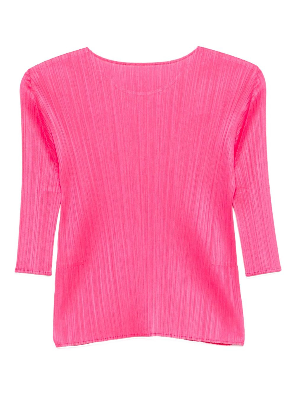 pleated three-quarter sleeve t-shirt - 2