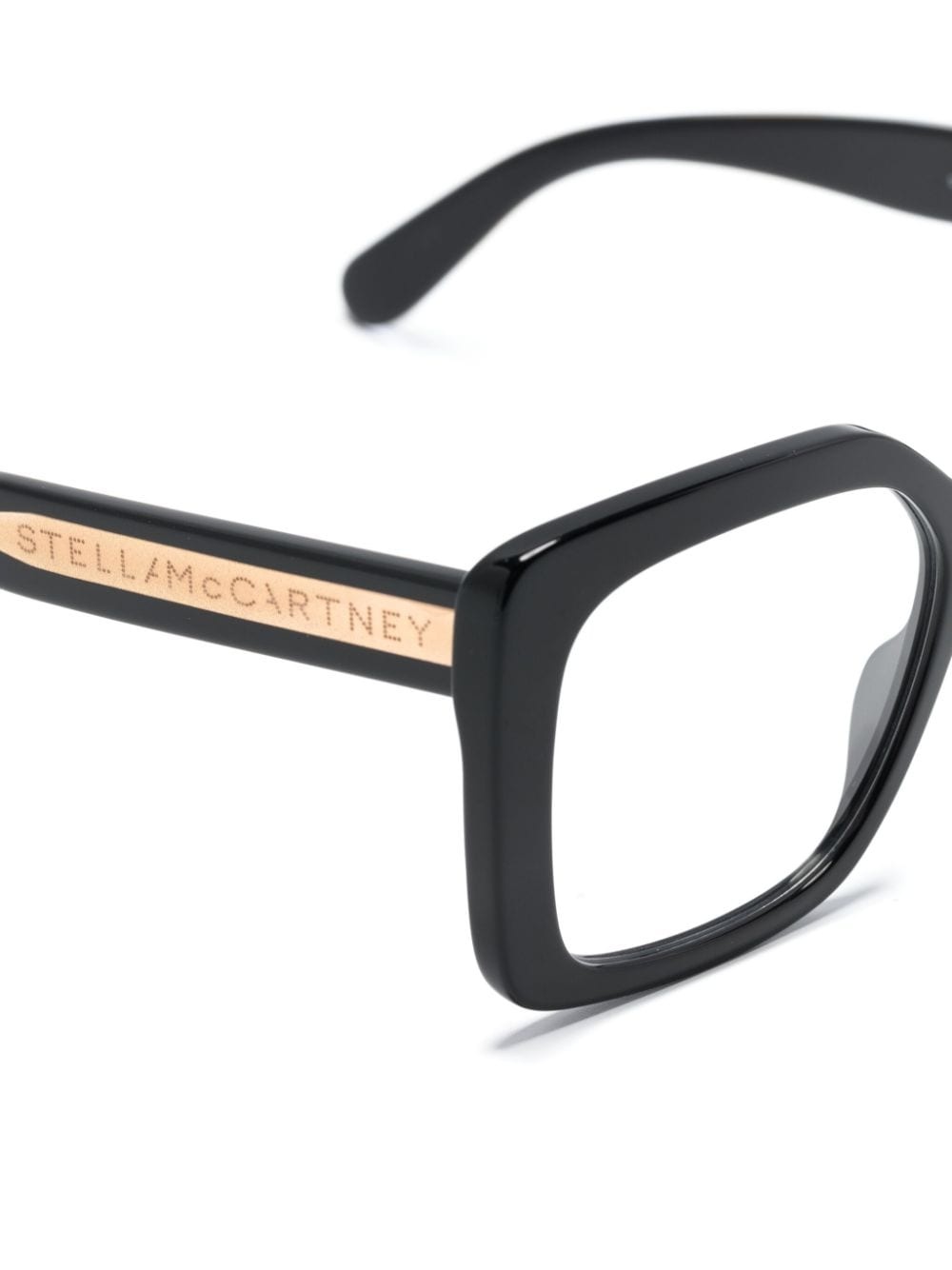 logo-engraved square-frame glasses - 3