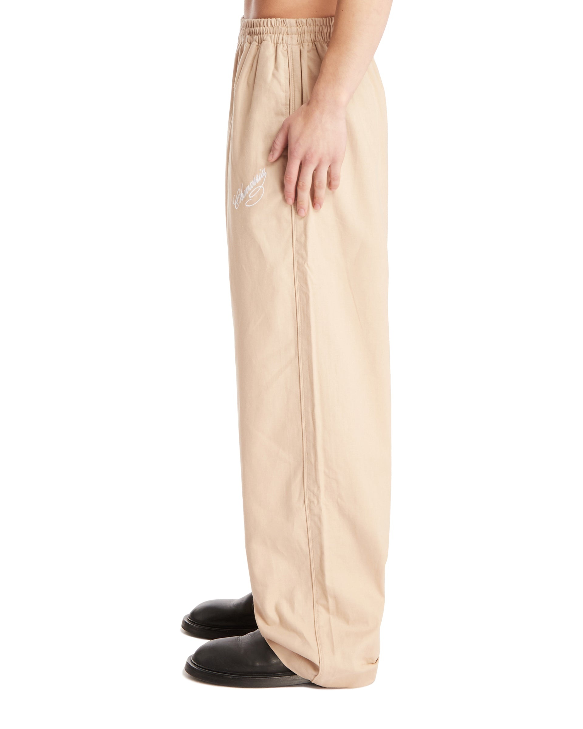 Beige Track Pants with Logo - 5
