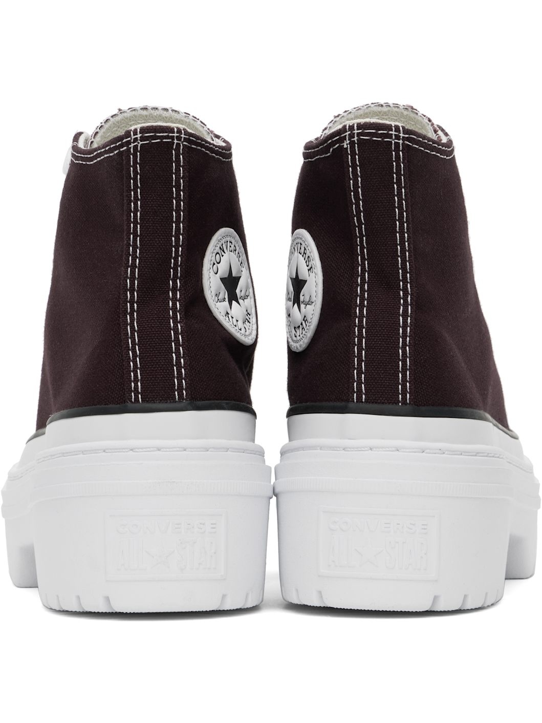 Burgundy Chuck Taylor All Star Lugged Heel Platform Sneakers - 2