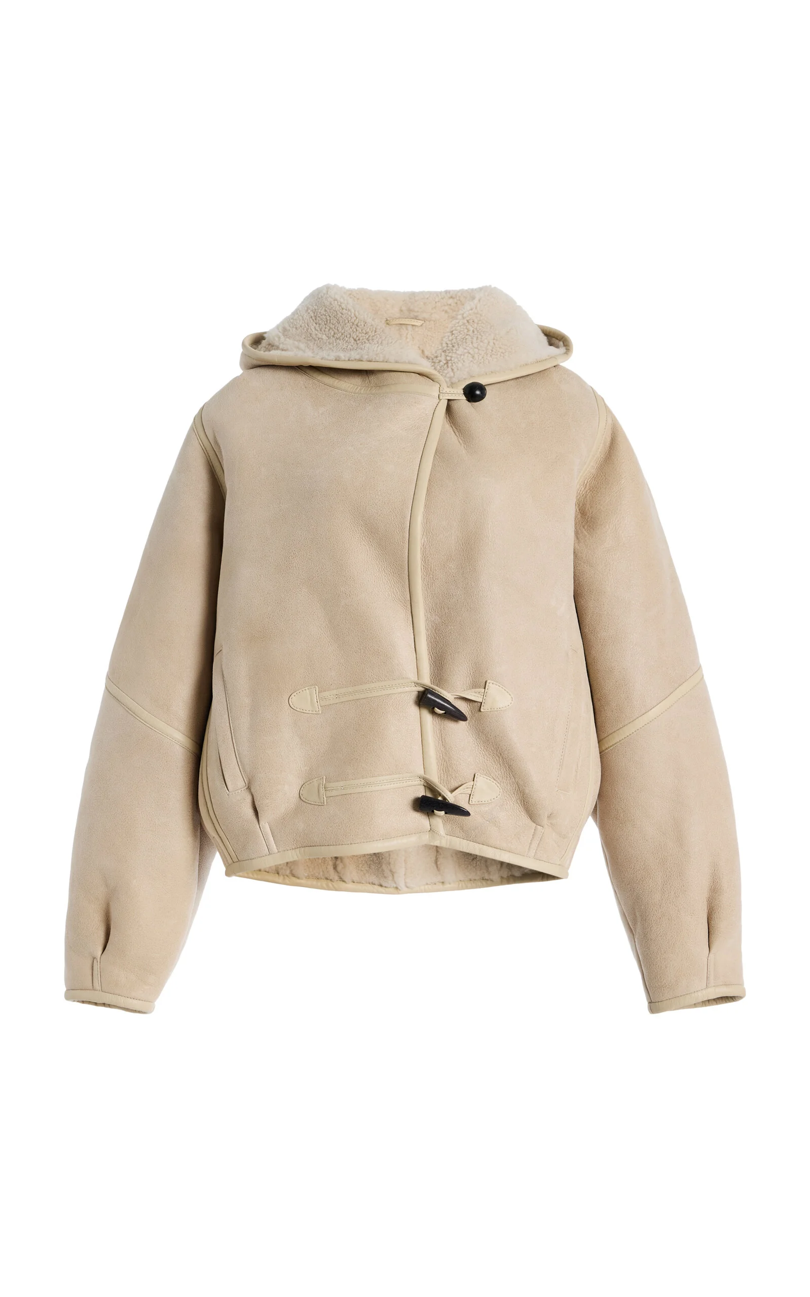 Amiel Shearling Jacket ivory - 1