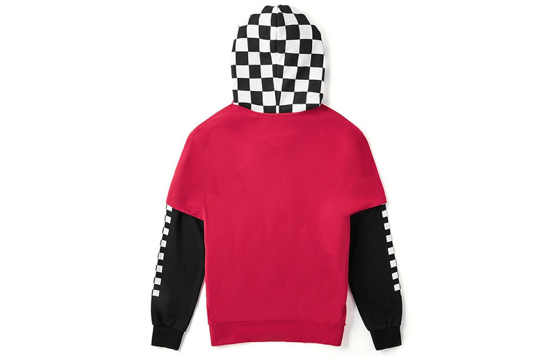 Vans (WMNS) Vans False Two-piece Hoodie 'Red White Black' VN0A4BQXIZQ outlook