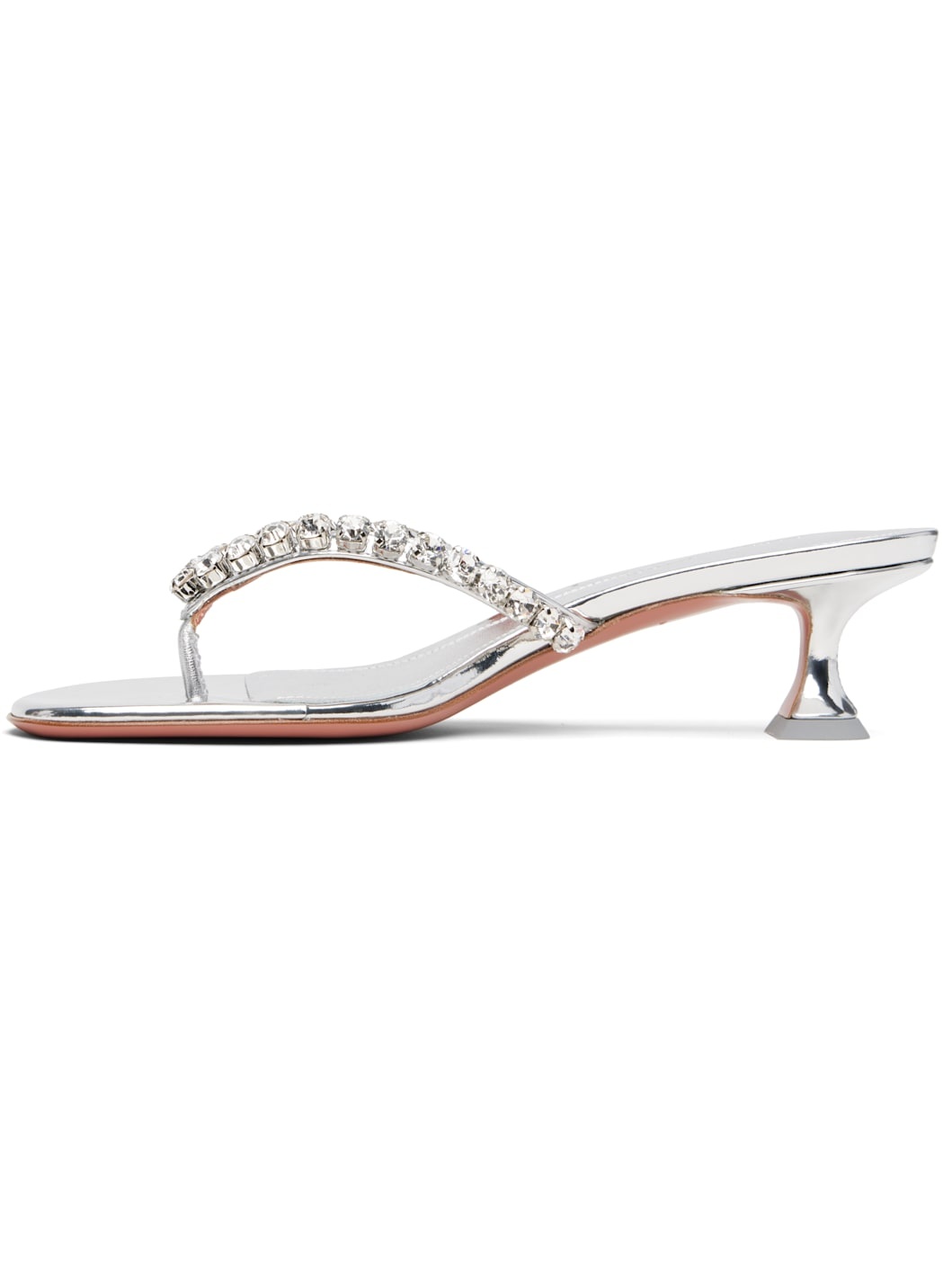 Silver Gigi Thong Heeled Sandals - 3