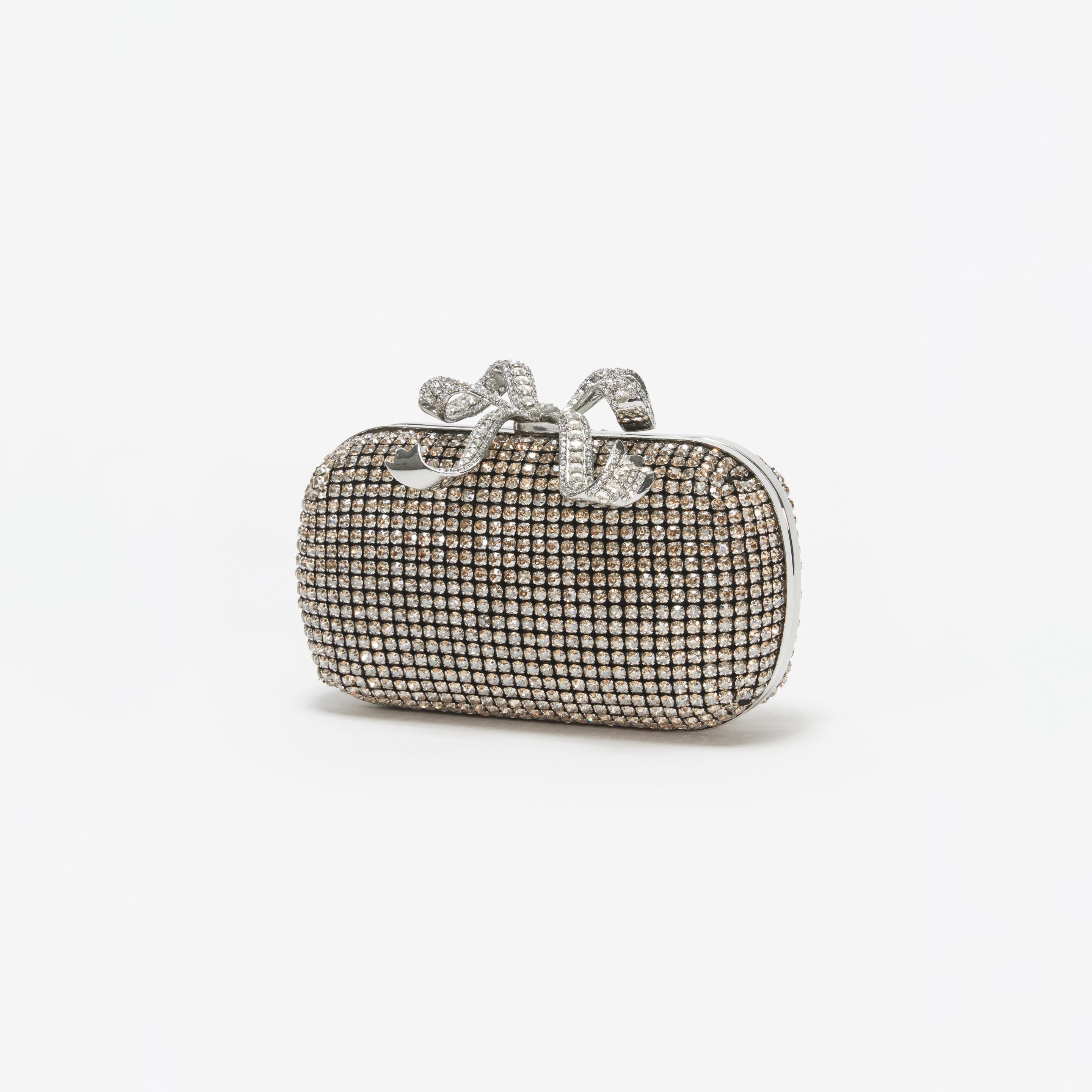 Champagne Diamante Bow Clutch - 2