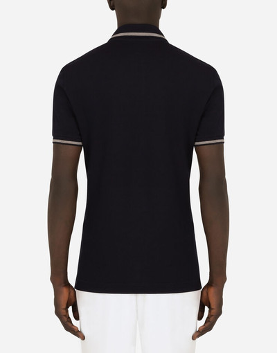 Dolce & Gabbana Cotton polo-shirt with DG patch outlook