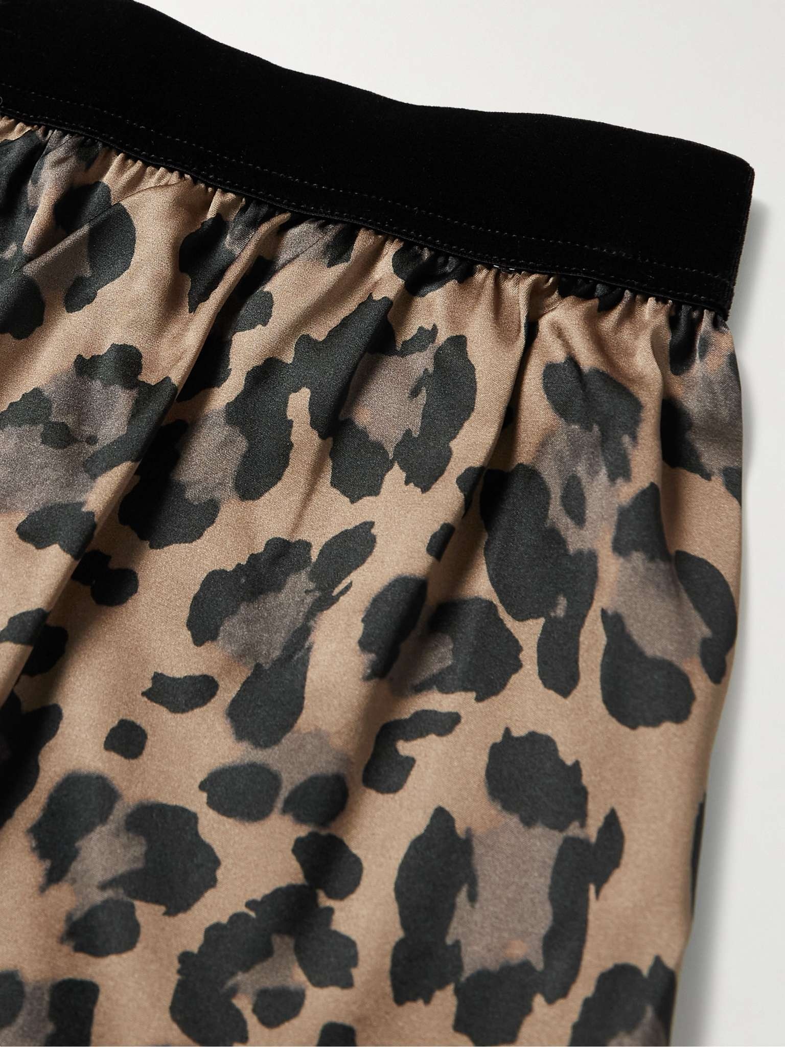 Velvet-Trimmed Leopard-Print Silk-Satin Boxer Briefs - 4